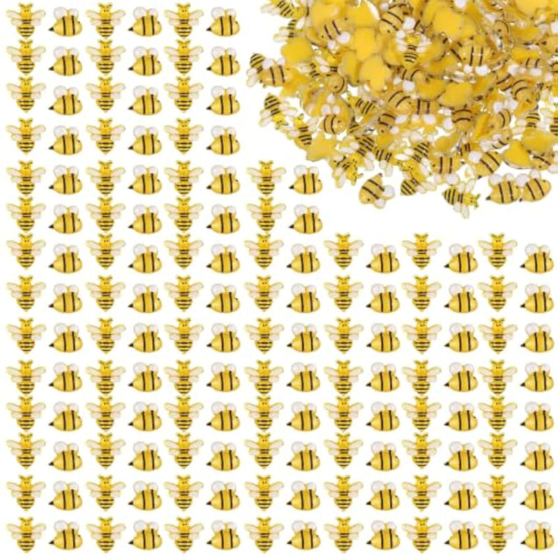 200 Pcs Mini Resin Bee Decorations for DIY Crafts & Party Favors