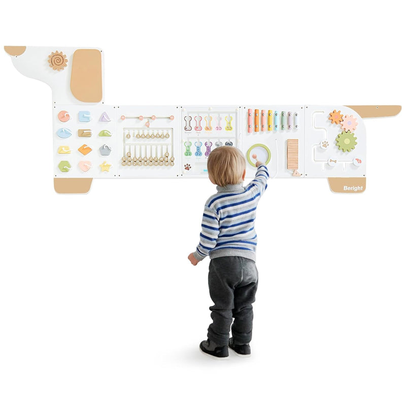 Dog Activity Wall Busy Board Panels, Montessori Sensory Toys, Toddler Learn