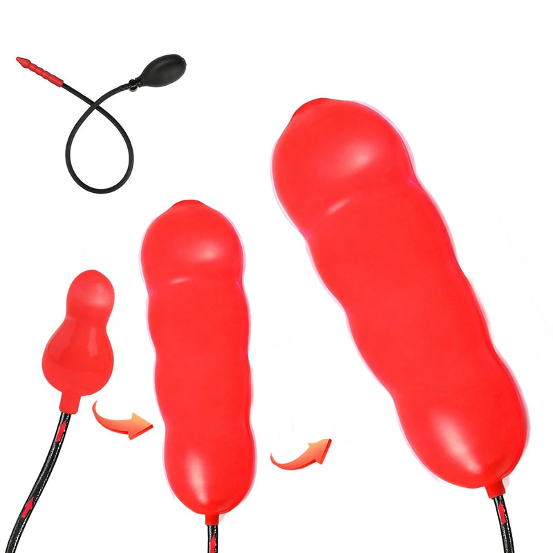 Silicone Inflatable Buttplug, Anal Pump Expander Stretching Inflatable Dilator But Plug Expandable Butt Plugs Big Inflatable Anal Plug Dildo Tapon Anal Ball With Quick Release Valve Bdsm Sex Toy