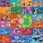 Party Favors For Boys Girls Ages 6 8 10 12, 22 Pack Animals Building Block Toy Stocking Stuffers Classroom Prizes Goodie Bags Fillers Building Set, Valentines Day Christmas Birthday Gifts For Kids