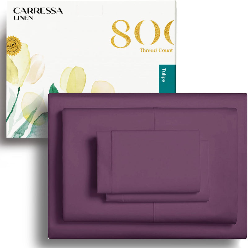 800 Thread Count Long Staple Soft Egyptian Cotton Sheet Set, 3 Piece Set, Twin