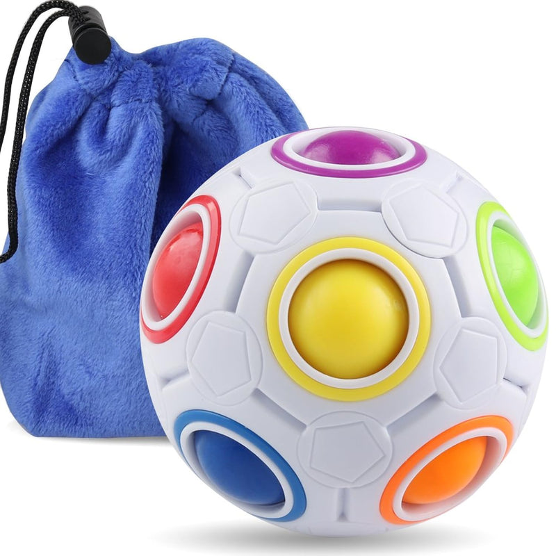 Coogam Rainbow Puzzle Ball with Pouch Color-Matching Puzzle Game Toy Stress