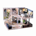 Diy Miniature House Kit, Tiny House Kit With Dust Proof Cover & Music Box, Diy