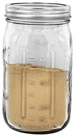 Wide Mouth 32-Ounces Quart Mason Jars with Lids and Bands, (2 Jars)