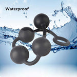 Unisex Anal Expansion Plug for Beginners with 4 Consecutive Beads for Prostate Stimulation and Pressure Relief