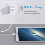 5V3A Type C Fast Charger For Samsung Galaxy Tab A7 10.4" Sm-T500, Tab A7 Lite 8.7" Sm-T220; Tab A8 10.5" Sm-X200; Tab S8 S8+ S7 S7+ S6 S5E S4 S3 With 3A Fast Usb-C Charging Cable Cord