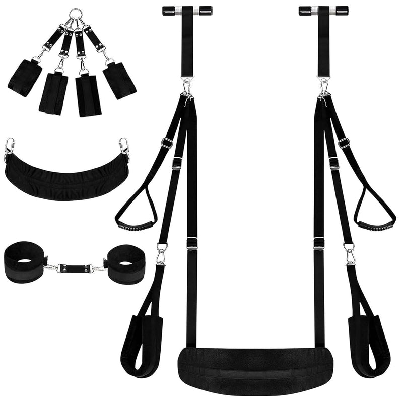 Sex Swing, Sex Toys 5 In 1 Sex Bdsm Adult Toys, Sex Sling Wrist And Thigh With Adjustable Straps, Hanging Door Handcuffs Leg Restraints Spreader Adult Toys For Couple Holds Up To 300Lbs