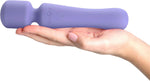 Wand Vibrator for Muscle Relaxation, Body-Safe Silicone, Waterproof, USB Rechargeable, 10 Vibration Settings, Purple