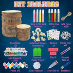 Glow-in-the-Dark Wooden Painting Kit for Kids Ages 5-12, DIY Craft Set