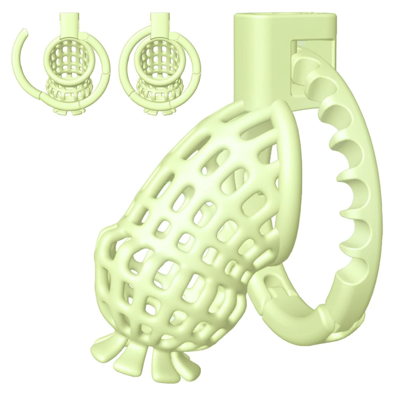 Chastity Cage Device Mens Sex Toys, Lightweight Cock Cage With Adjustable Ring For 8 Sizes, 3D Plastic Male Penis Chasity Cage Bondage Gear & Accessories