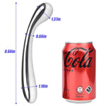Stainless Steel Anal Plug Buttplug Curved Anus Stretcher Double-Ended Dildo Prostate Massager G-Spot Stimulation Adult Sex Toys For Men Women Couple (L)