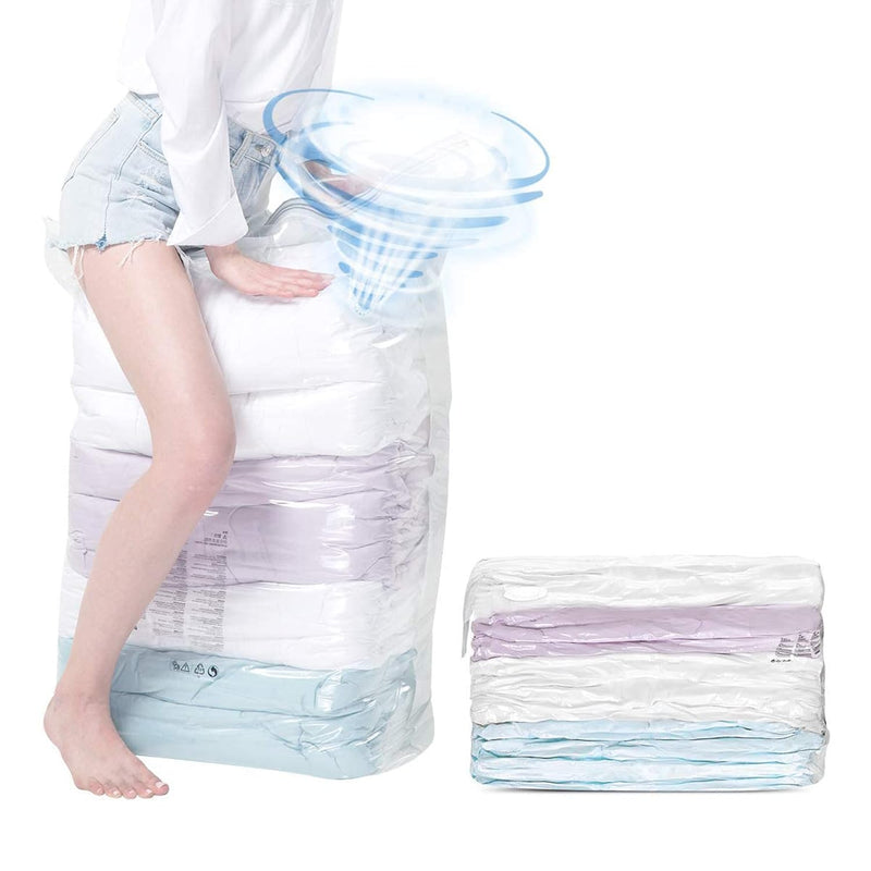 Cube Space Saver Bags 6 Pack Vacuum Storage Bags No Need Vacuum Cleaner Or Hand