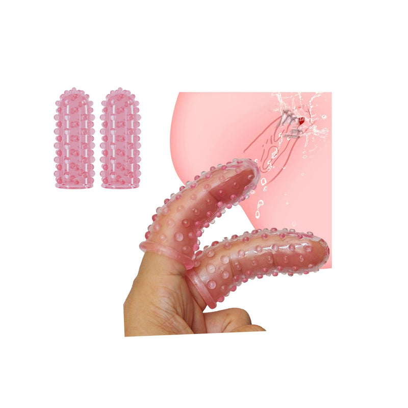 2Pcs Finger Sleeve Finger Condoms Female Sex Toy, Finger Vibrator Accessories, Vaginal Clitoral Nipple G-Spot Stimulator Anal Sex Toys, Bdsm Sex Novelties Games For Adults Women Men Couples Lesbian