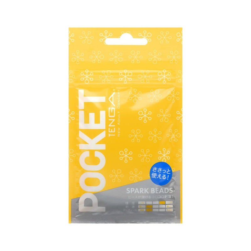 Pot-006 Spark Beads Pocket Portable Male Masturbator,Yellow