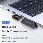 6 Pack 10Gbps Usb 3.0 Male To Female Adapter Up Down Left Right 90 Degree Right Angle Usb Cable Extension Connector 6 Types Support 3A Charging Speed