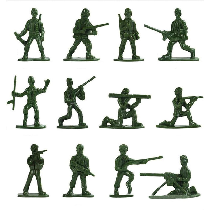 100 Pcs Various Pose Toy Soldiers Figures, Army Men Green Soldiers, Toy Soldiers Action Figures For Kids Children