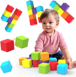 Magnetic Building Blocks for Toddlers with Colorful Stacking Cubes