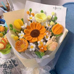 210 Pcs Sunflower Pipe Cleaner Craft Kit, 12 Inch Fuzzy Stems for DIY Flower Bouquets
