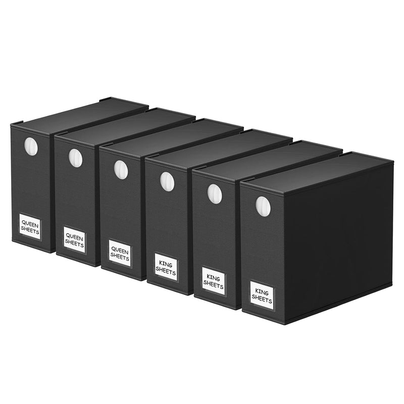 6 Pack Bed Sheet Organizers And Storage, Foldable Sheet Organizer For Linen Cl