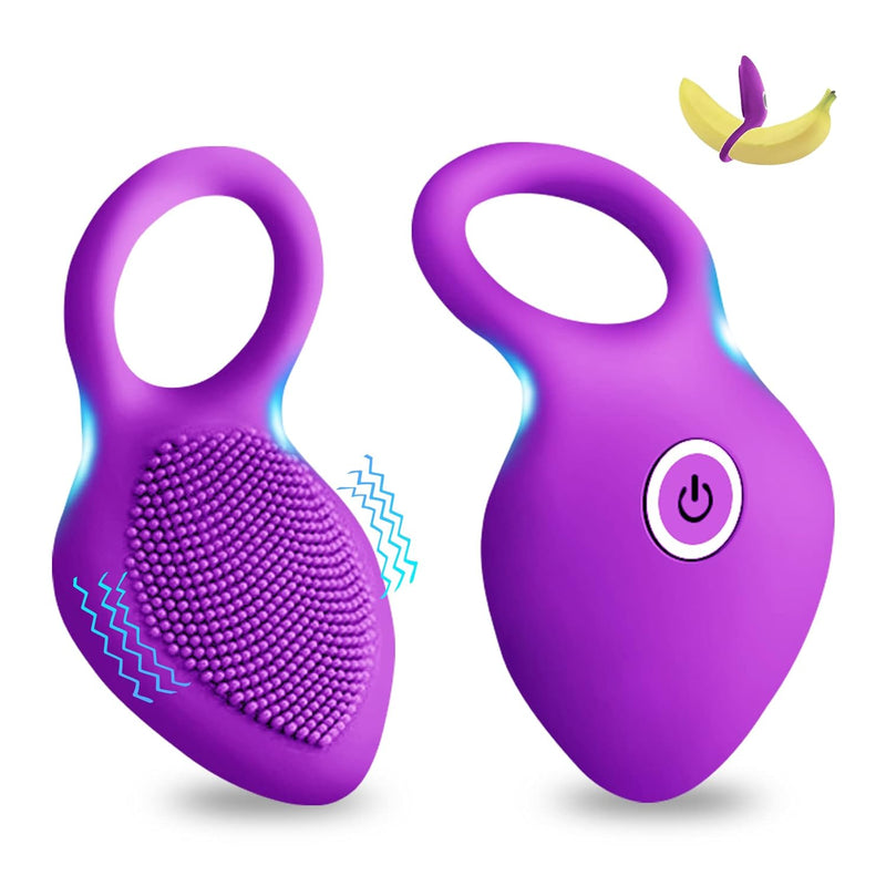 Vibrating Cock Ring,Rechargable Silicone Stretchy Penis Rings With 10 Intense Vibration Modes For Men Couples Pleasure,Male Erection Enhancing And Female Clit Vibrators,Adult Sex Toys & Games