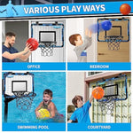 Basketball Hoop Indoor For Kids, Mini Basketball Hoop With 4 Balls, Basketball Toys For 3 4 5 6 7 8 9 10 11 12 Year Old Boys