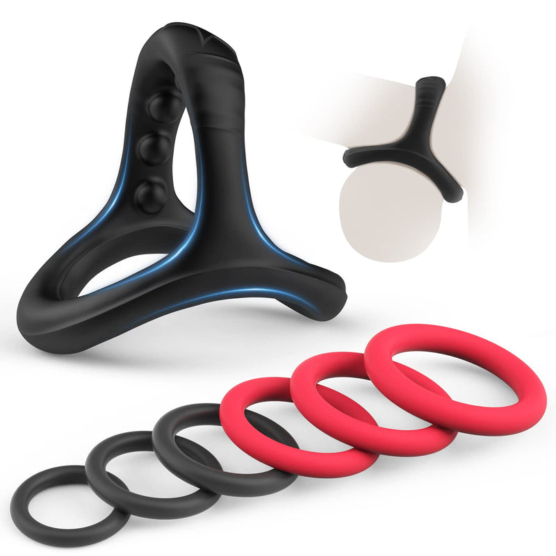 Silicone Cock/Penis Rings Set With 7 Different Sizes For Erection Enhancing, Long Lasting Stronger Strechy Adult Sex Toys For Men Or Couple