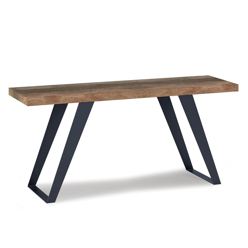 Simplihome Rollins Solid Wood 43 Inch Wide Rectangle Modern Industrial Bench I