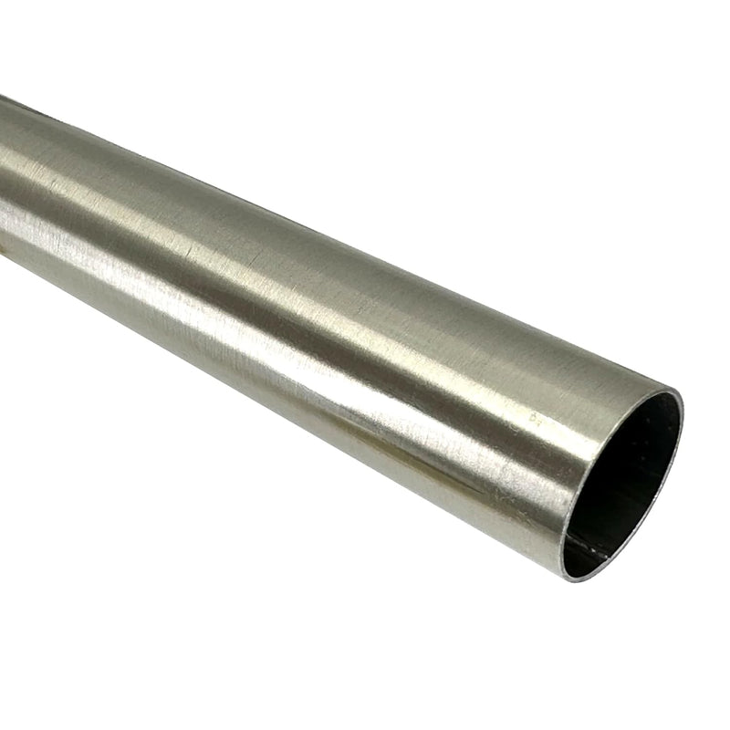 48" Heavy Duty Round Closet Rod | 32Mm Diameter | Satin Nickel Clothes Pole | 1