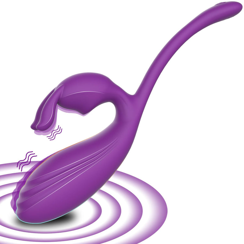 Clitoral G-Spot Rabbit Vibrator For Women - 2 In 1 Adult Sex Toys Vaginal Anal Stimulator With 10 Vibrating Modes, Waterproof Silicone Dildo Massager Female Sex Toys & Games For Women Couples