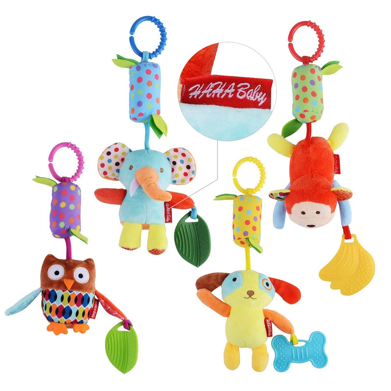 Toys For 0 3 6 9 To 12 Months, Soft Hanging Crinkle Squeaky Sensory Learnin