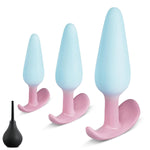 3Pcs Butt Plug Anal Training Kit - Anal Trainer Silicone Buttplug Set For Comfortable Long-Term Wear, Anus Stretcher Expander Kit For Beginner To Advanced, Sex Toys For Men Women Couple