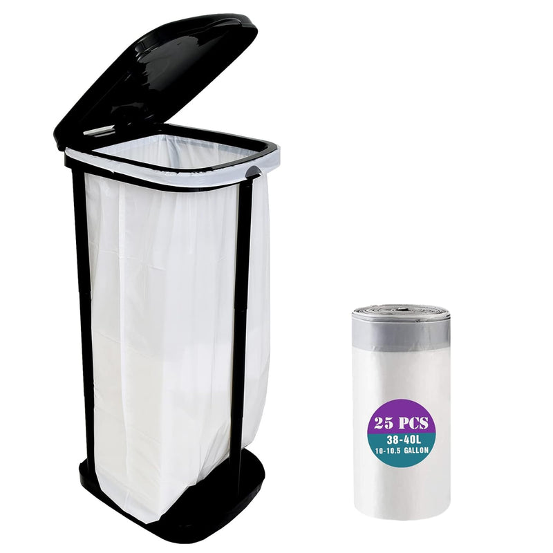 Portable Trash Bag Holder Collapsible Trash Can With 25 Pcs Drawstring Trash Bag