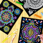 18 Pack Fuzzy Velvet Coloring Posters, Dynamic Edition for Kids & Adults