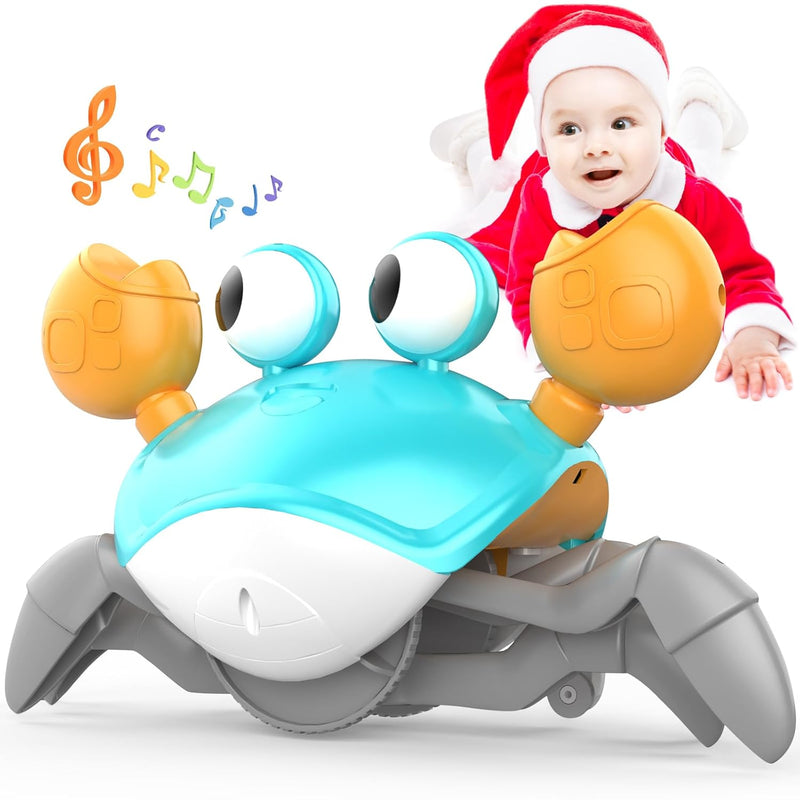 Crawling Crab Baby Toys Infant Tummy Time Toy Gifts For 3 4 5 6 7 8 9 10 11