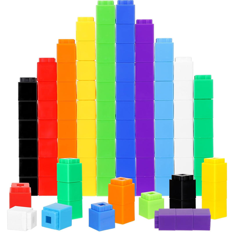 300 Pcs Counting Cubes, Plastic Counting Blocks, Colorful Math Cubes, Math