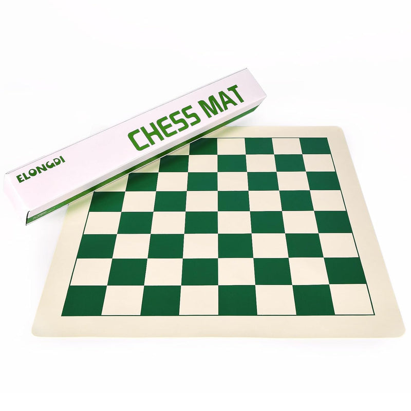 Roll Up Vinyl Chess Board Tournament 15.5" Chess Mat Lightweight & Non Slip