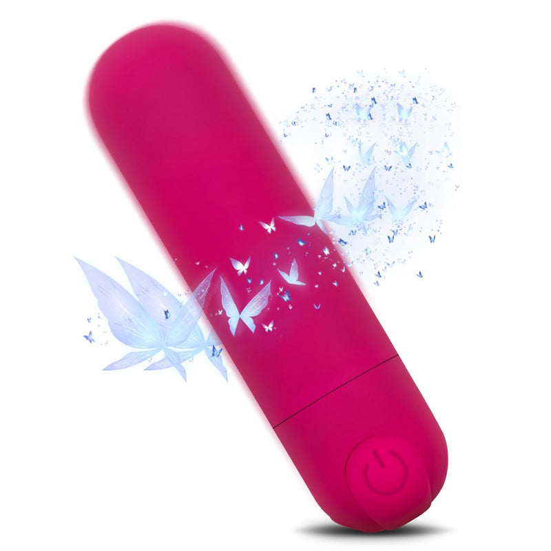 Upgraded Massager 10 Modes Quiet Massage Stick Tool, Handheld Travel Pocket Portable Cordless Soft Toy (Pink)