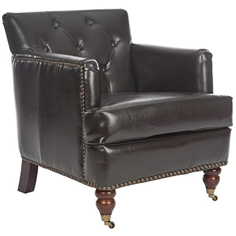 Hudson Collection Mario Brown Leather Club Chair