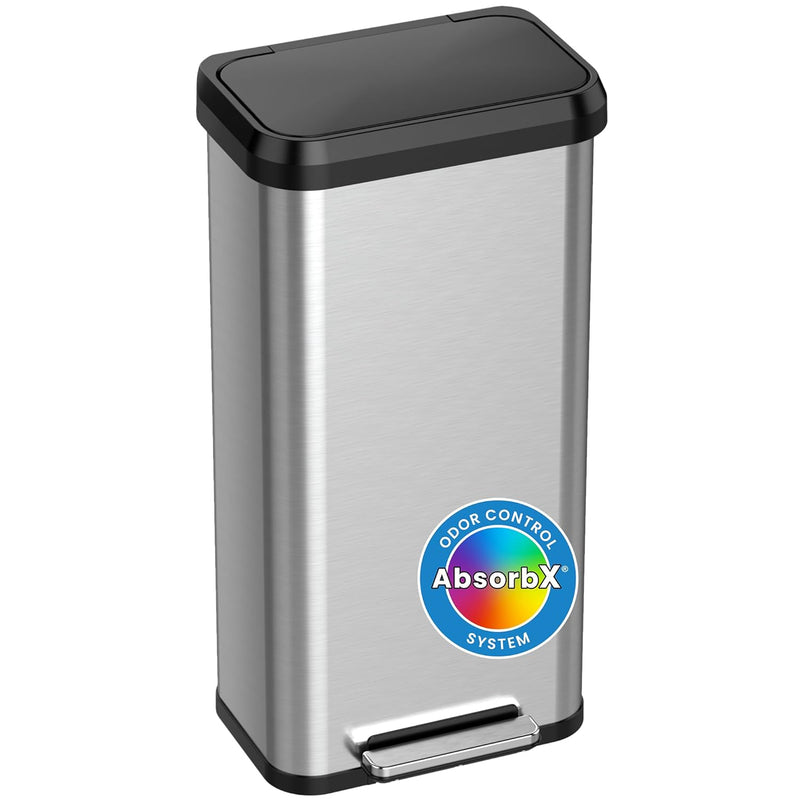 Softstep Exp 20 Gallon Step Pedal Kitchen Trash Can With Absorbx Odor Filter, St