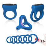 Vibrating Cock Ring, Male Sex Toys, Penis Ring For Men Erection, Silicone Vibrating Adjustable Cock Rings For Erection Enhancing And Sex Longer Lasting Stronger Testicle