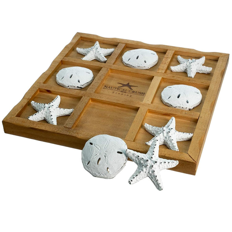 Starfish Tic Tac Toe Game 9" X 9" Beach Tic Tac Toe Game Coastal Beach Hous