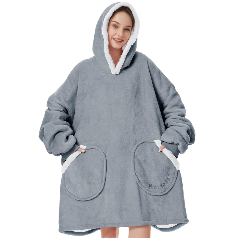 Wearable Blanket Hoodie Sherpa Oversized Hoodies For Women Men Giant Thick Coz