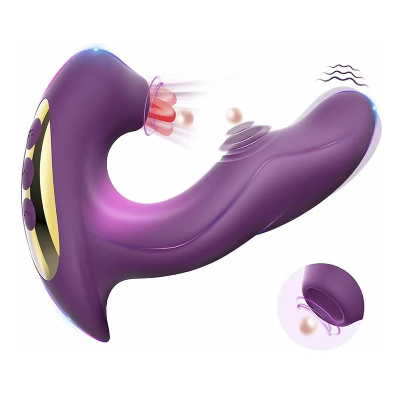 Adult Sex Toys G Spot Vibrator - 3 In 1 Wearable Vibrators Thrusting Dildo With 5X5X10 Pulsating & Vibrating Wand For Clitoral Nipple Anal Stimulation, Female Couples Sex Toys For Woman Pleasure