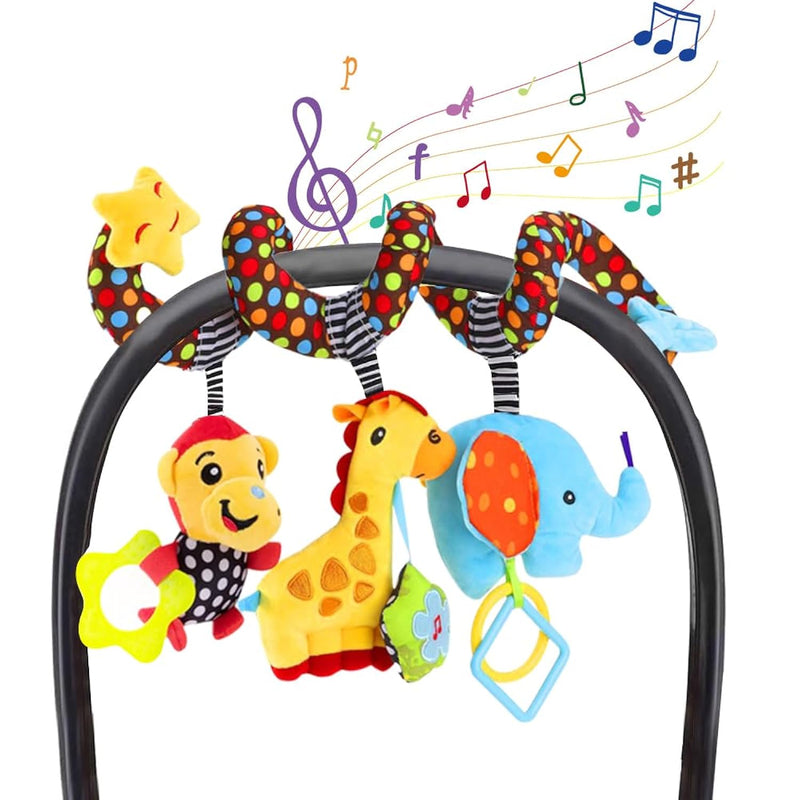 Car Seat Toys, Stroller Toy Baby Spiral Hanging Toys For Sensory Exploratio