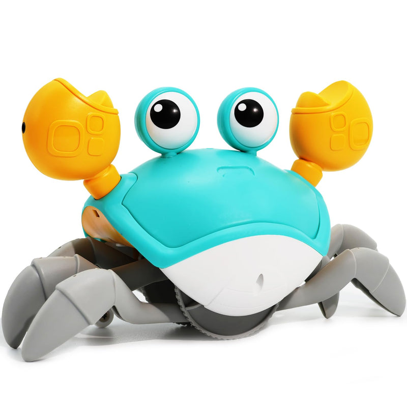 Crawling Crab Baby Toy, Interactive Infant Tummy Time Crab With Music (Auto
