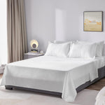 Full/Queen Bed In A Bag White Seersucker Comforter Set With Sheets 7-Pieces All Season Bedding Sets With Comforter, Pillow Sham, Flat Sheet, Fitted Sheet And Pillowcase