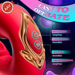 Rose G-Spot Vibrator - Thrusting Sex Toy For Women & Couples – 7 Vibration & Licking Modes