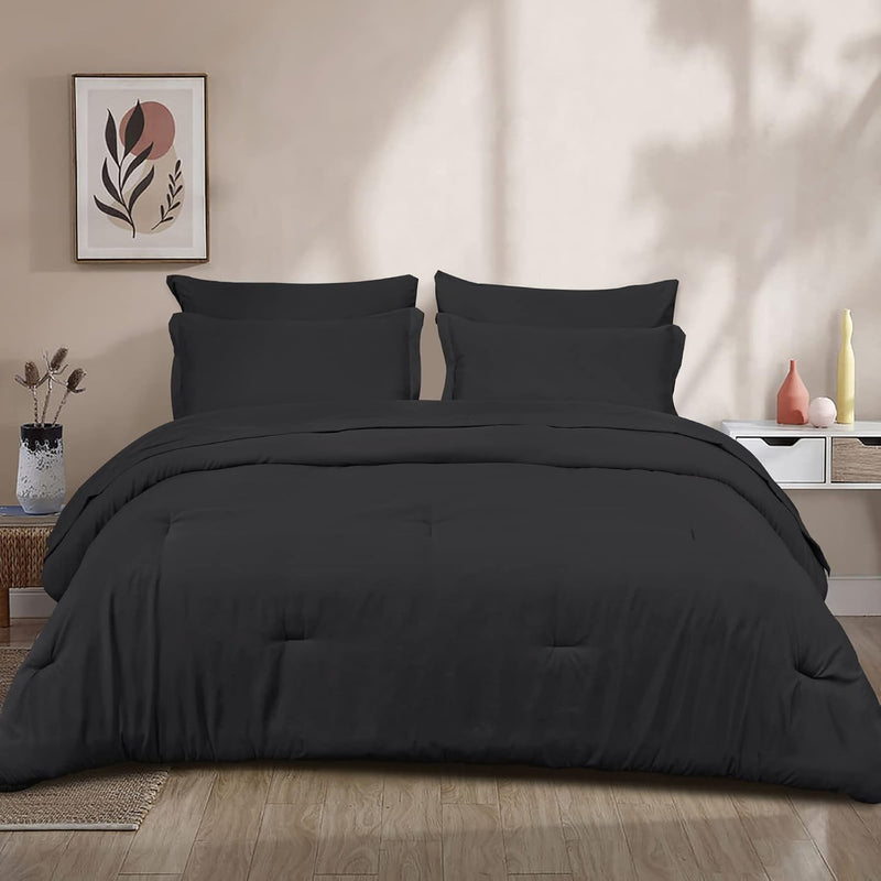 Ultra Soft Comforter Sets Queen-7 Pieces Bed In A Bag Comforter & Sheet Set-Co