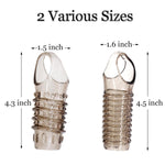 Cock Rings For Men, Silicone Penis Enlarger Sleeves, Delay Ejaculation Stronger Erection Enhancement Reusable Realistic Adult Sex Toys Silicone Penis Rings For Men Couples-2 Pcs