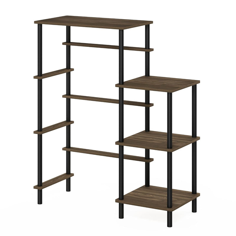 Turn-N-Tube Toolless Kitchen Storage Shelf Tall, Columbia Walnut/Black